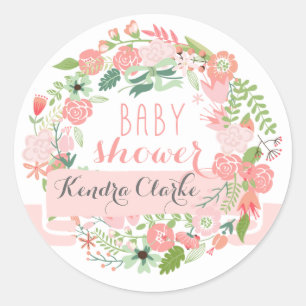  BLOEMENKRANS   BABY SHOWER STICKERS