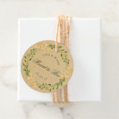 Bloemenkrans bedoeld om te zijn bruiloft Kraft Ron Bedankjes Labels (In situ)