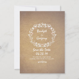  bloemenkrans Bewaar de datum Uitnodigingen