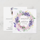 *~* Bloemenkrans Boho QR RSVP AR12 bruiloft Kaart (Voorkant / Achterkant)