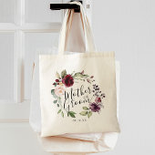 Bloemenkrans Bourgondiëroze Moeder van de Bruidego Tote Bag