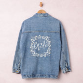 Bloemenkrans bruid script typografie trouwen denim jacket (Hangar)