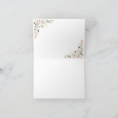 Bloemenkrans Bruidsmeisje monogram letter A Bedankkaart (Binnen)