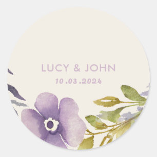  bloemenkrans bruiloft gunst Labels lavendel