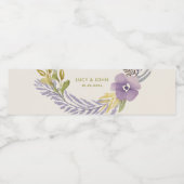 bloemenkrans bruiloft gunst Labels lavendel Waterfles Etiket (Enkel label)