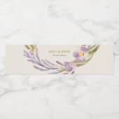  bloemenkrans bruiloft gunst Labels lavendel Waterfles Etiket (Enkel label)