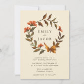  Bloemenkrans bruiloft Kaart (Voorkant)