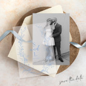  Bloemenkrans bruiloft monogram overlay Vellum Uitnodigingen