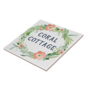 Bloemenkrans Custom House Naam Bord Teken Plaque Tegeltje (Zijkant)