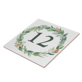 Bloemenkrans Custom House Number Bord Sign Tegeltje (Zijkant)