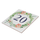 Bloemenkrans Custom House Nummer Bord Sign Tegeltje (Zijkant)