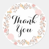  bloemenkrans dank u Sticker (Voorkant)