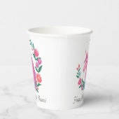  bloemenkrans eenhoorn naam papieren bekers (Rechts)