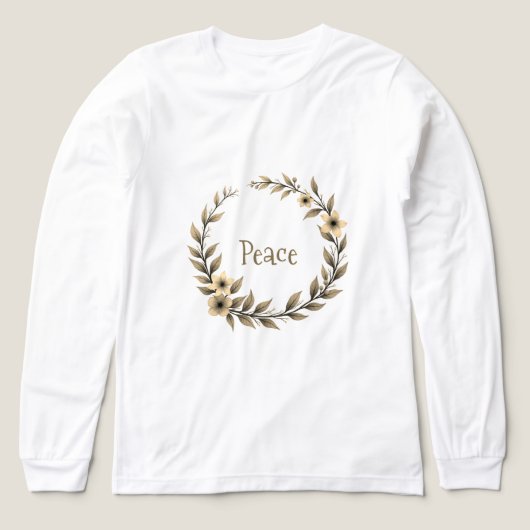 Bloemenkrans Eenvoudig Tri-Blend Shirt (Voorkant)