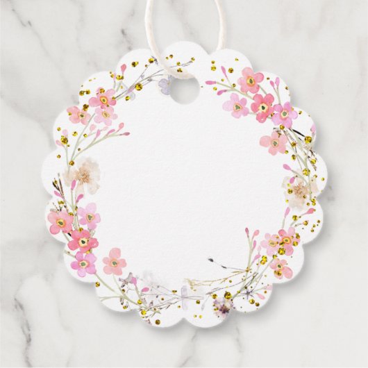 Bloemenkrans Eerste Heilige Communie Bedankjes Labels (Achterkant)