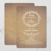 bloemenkrans Elegant Couples Shower Kaart (Voorkant / Achterkant)