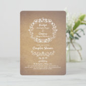  bloemenkrans Elegant Couples Shower Kaart (Staand voorkant)