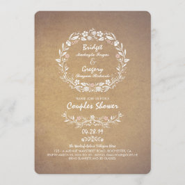 bloemenkrans Elegant Couples Shower Kaart