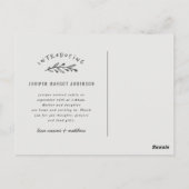 Bloemenkrans foto geboortekaartje briefkaart (Achterkant)