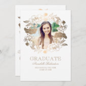 Bloemenkrans Foto Lijst Afstuderen Kaart (Voorkant / Achterkant)