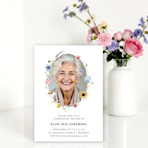 Bloemenkrans Foto Overlijdensbericht Kaart