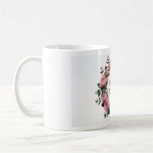 Bloemenkrans Goud Folie Sticker Set Blush Roze R Koffiemok