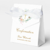 Bloemenkrans Goud Schrift Bevestiging Bedankdoosjes (Voorkant Zijde)