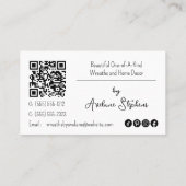 Bloemenkrans handgemaakt | Handgemaakt Visitekaart Visitekaartje (Achterkant)