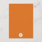 Bloemenkrans herfst pompoenboeken voor baby shower informatiekaartje (Achterkant)