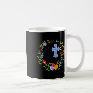 Bloemenkrans Hij is opgestaan Jesus Christelijk Ha Koffiemok