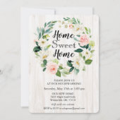 Bloemenkrans Housewarming uitnodiging (Voorkant)