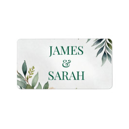 Bloemenkrans illustratie waterverf aangepaste teks etiket