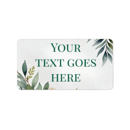 Bloemenkrans illustratie waterverf aangepaste teks etiket