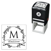 Bloemenkrans initiële naam monogram #2R Zelfinktende Stempel (In situ)