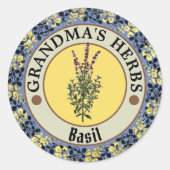  Bloemenkrans Kruid Label Sjabloon (Voorkant)