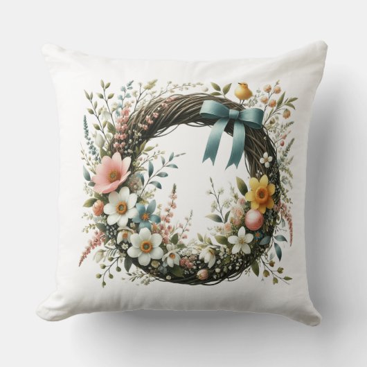Bloemenkrans Kussen (Voorkant)