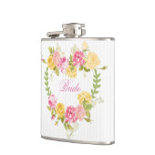 Bloemenkrans met monogram heupfles (Links)