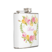 Bloemenkrans met monogram heupfles (Rechts)