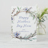 Bloemenkrans Moederdag Bericht Kaart (Staand voorkant)