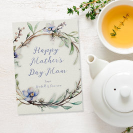 Bloemenkrans Moederdag Bericht Kaart