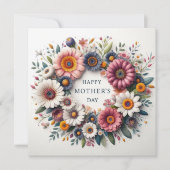 Bloemenkrans Moederdag Feestdagenkaart (Voorkant)