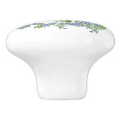Bloemenkrans Monogram Keramische Knop (Zijkant)