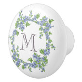 Bloemenkrans Monogram Keramische Knop (Rechts)