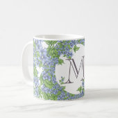 Bloemenkrans Monogram Koffiemok (Voorkant links)