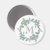 Bloemenkrans Monogram Magneet (Voorkant / Achterkant)
