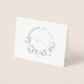 Bloemenkrans naam briefpapier folie kaarten (Voorkant)