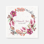 Bloemenkrans over delicate bloemen servet (Voorkant)