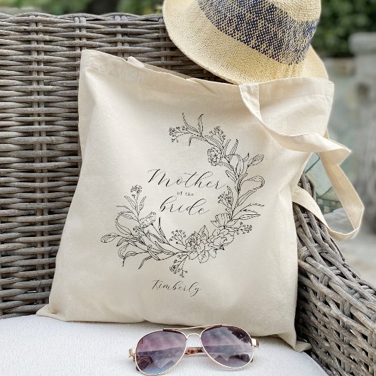 Bloemenkrans Persoonlijke Moeder van de Bruid Tote Bag
