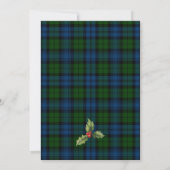 Bloemenkrans Plaid Christmas Party Tartan Kaart (Achterkant)
