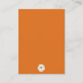 Bloemenkrans pompoen register baby shower informatiekaartje (Achterkant)